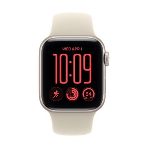 Apple Watch SE 3 GPS + Cellular 40mm Starlight Aluminum Case with Sand Sport Band - S/M