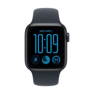 Apple Watch SE 3 GPS + Cellular 40mm Midnight Aluminum Case with Navy Blue Sport Band - S/M