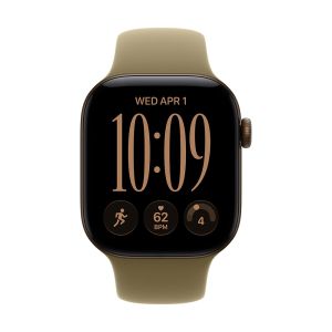 Apple Watch Series 12 GPS + Cellular 42mm Dark Bronze Aluminum Case with Olive Sport Band - S/M