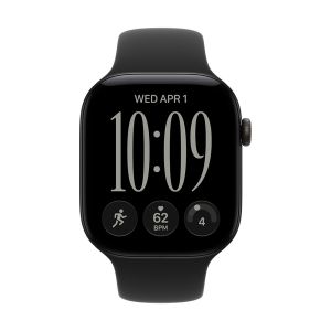 Apple Watch Series 12 GPS + Cellular 46mm Black Aluminum Case with Black Sport Band - S/M