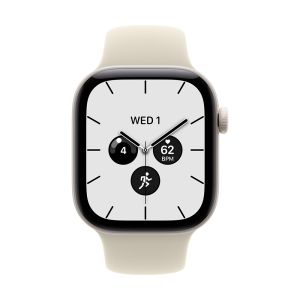 Apple Watch Series 12 GPS + Cellular 42mm Pearl White Ceramic Case with Sand Sport Band - M/L