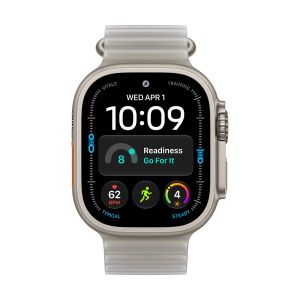 Apple Watch Ultra 4 GPS + Cellular 49mm Natural Titanium Case with Translucent Gray Ocean Band
