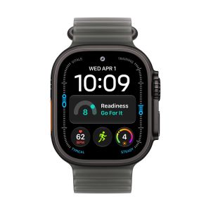 Apple Watch Ultra 4 GPS + Cellular 49mm Black Titanium Case with Translucent Black Ocean Band