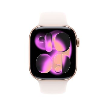 Apple Watch Series 11 GPS 46mm Rose Gold Aluminum Case with Light Blush Sport Band - S/M