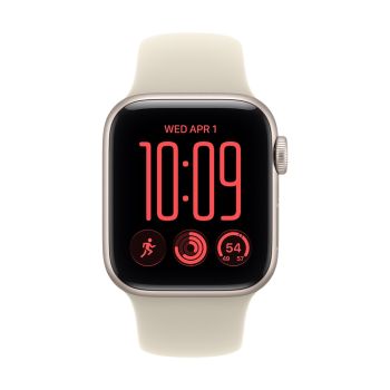 Apple Watch SE 3 GPS 40mm Starlight Aluminum Case with Sand Sport Band - M/L
