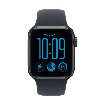 Apple Watch SE 3 GPS + Cellular 40mm Midnight Aluminum Case with Navy Blue Sport Band - S/M