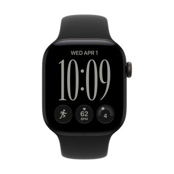 Apple Watch Series 12 GPS 42mm Black Aluminum Case with Black Sport Band - S/M