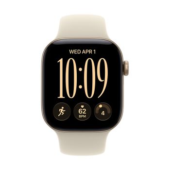 Apple Watch Series 12 GPS 42mm Light Gold Aluminum Case with Sand Sport Band - S/M