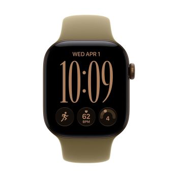 Apple Watch Series 12 GPS 42mm Dark Bronze Aluminum Case with Olive Sport Band - S/M