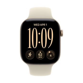 Apple Watch Series 12 GPS 46mm Light Gold Aluminum Case with Sand Sport Band - M/L