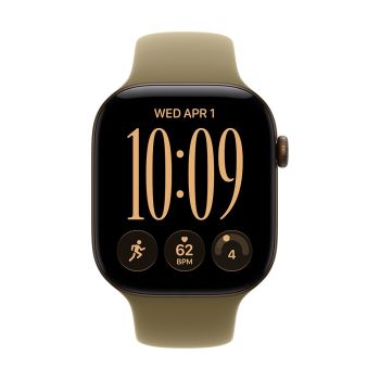 Apple Watch Series 12 GPS 46mm Dark Bronze Aluminum Case with Olive Sport Band - S/M