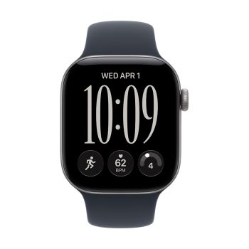 Apple Watch Series 12 GPS + Cellular 42mm Space Gray Aluminum Case with Navy Blue Sport Band - S/M