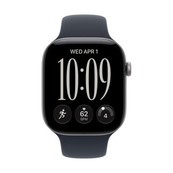Apple Watch Series 12 GPS + Cellular 46mm Space Gray Aluminum Case with Navy Blue Sport Band - M/L
