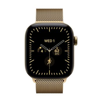 Apple Watch Series 12 GPS + Cellular 42mm Radiant Gold Titanium Case with Radiant Gold Milanese Loop
