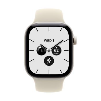Apple Watch Series 12 GPS + Cellular 42mm Pearl White Ceramic Case with Sand Sport Band - M/L
