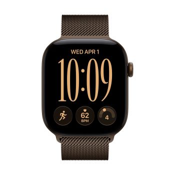 Apple Watch Series 12 GPS 46mm Dark Bronze Aluminum Case with Dark Bronze Milanese Loop - S/M