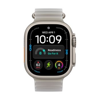 Apple Watch Ultra 4 GPS + Cellular 49mm Natural Titanium Case with Translucent Gray Ocean Band