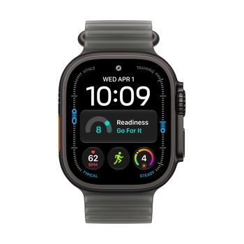 Apple Watch Ultra 4 GPS + Cellular 49mm Black Titanium Case with Translucent Black Ocean Band
