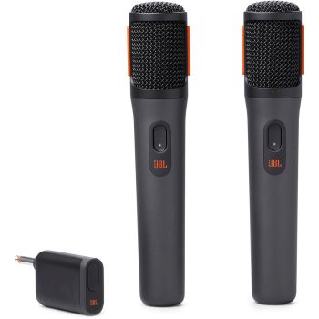 JBL PartyBox Two-Person Wireless Handheld Microphone System, Black