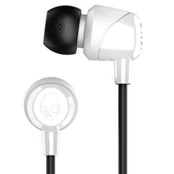 Skullcandy Jib In-Ear Earbuds with Mic, White-Black