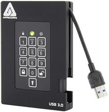 Aegis Padlock Fortress 500GB  USB Hard Drive