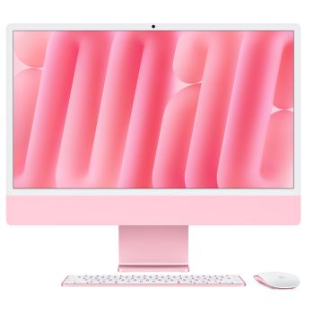 iMac, 2024, 24-inch 4.5K display, Apple M4, 256GB SSD, 16GB RAM, 10-core GPU, Pink