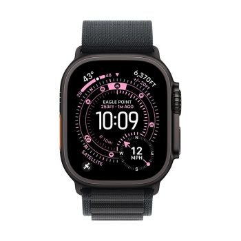 Apple Watch Ultra 3 GPS + Cellular 49mm Black Titanium Case with Black Alpine Loop - Large