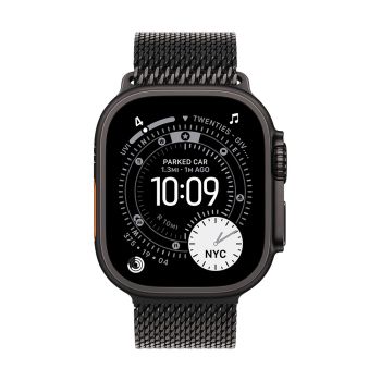 Apple Watch Ultra 3 GPS + Cellular 49mm Black Titanium Case with Black Titanium Milanese Loop - Small