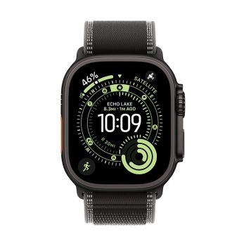 Apple Watch Ultra 3 GPS + Cellular 49mm Black Titanium Case with Black/Charcoal Trail Loop - S/M