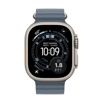 Apple Watch Ultra 3 GPS + Cellular 49mm Natural Titanium Case with Anchor Blue Ocean Band