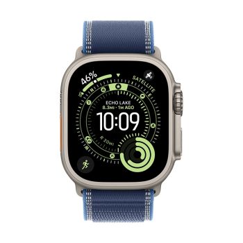 Apple Watch Ultra 3 GPS + Cellular 49mm Natural Titanium Case with Blue/Bright Blue Trail Loop - S/M