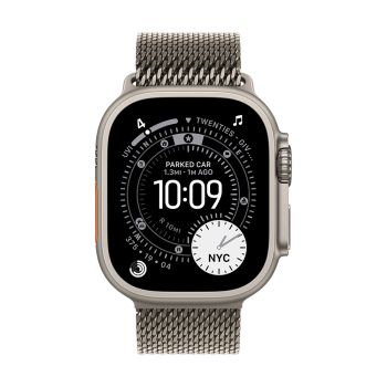 Apple Watch Ultra 3 GPS + Cellular 49mm Natural Titanium Case with Natural Titanium Milanese Loop - Large