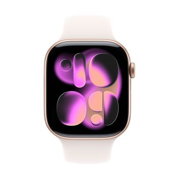 Apple Watch Series 11 GPS + Cellular 46mm Rose Gold Aluminum Case with Light Blush Sport Band - M/L