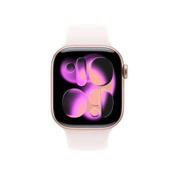 Apple Watch Series 11 GPS 42mm Rose Gold Aluminum Case with Light Blush Sport Band - M/L