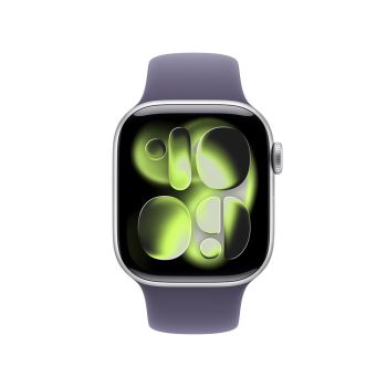 Apple Watch Series 11 GPS 42mm Silver Aluminum Case with Purple Fog Sport Band - M/L