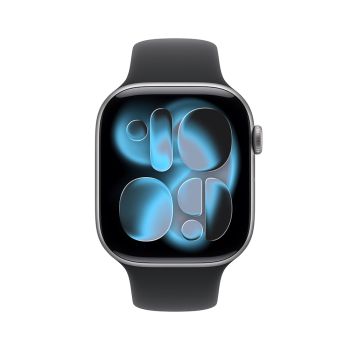 Apple Watch Series 11 GPS 46mm Space Gray Aluminum Case with Black Sport Band - M/L