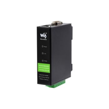 Waveshare Serial Server, Rail-Mounted, Serial to RJ45 POE