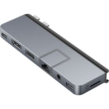 HyperDrive Duo Pro 7-in-2 USB-C Hub, Space Gray