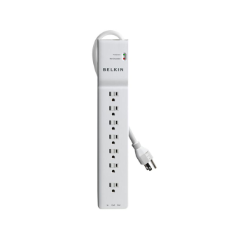 Belkin Surge Protector, 7-Outlet, 6ft. Cord, White