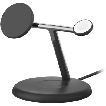 Belkin BoostCharge Pro 3-in-1 Qi2 Wireless Charging Stand, Black