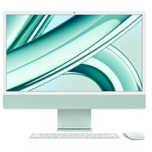iMac, 2023, 24-inch 4.5K display, Apple M3, 256GB SSD, 8GB RAM, 10-core GPU, Magic Keyboard with Touch ID, Green