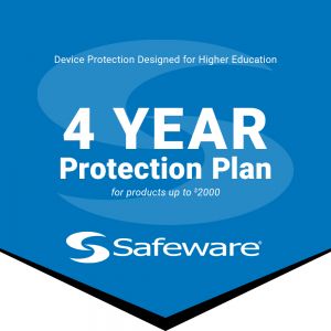 Safeware 4-Year Protection Plan for a product with purchase price starting at $1,001 up to $2,000 (BLUE) 