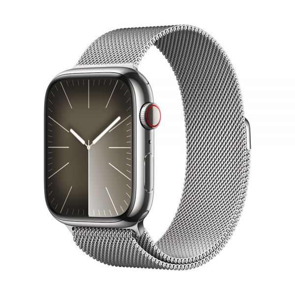 Apple Watch Series 9 45mm Silver Stainless Steel Case with Silver