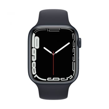 Apple Watch Series 7, 45mm Midnight Aluminum Case, Midnight Sport Band
