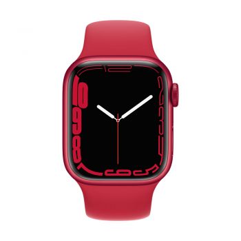 Apple Watch Series 7, 41mm (Product) Red Aluminum Case, (Product) Red Sport Band