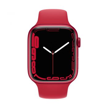 Apple Watch Series 7, 45mm (Product) Red Aluminum Case, (Product) Red Sport Band
