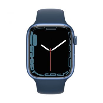 Apple Watch Series 7, 45mm Blue Aluminum Case, Abyss Blue Sport Band, Cellular