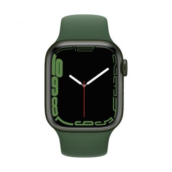 Apple Watch Series 7, 41mm Green Aluminum Case, Clover Sport Band, Cellular