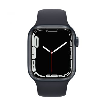 Apple Watch Series 7, 41mm Midnight Aluminum Case, Midnight Sport Band