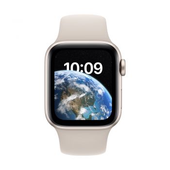 Apple Watch SE (2nd Gen), 40mm Starlight Aluminum Case, Starlight Sport Band S/M, Cellular